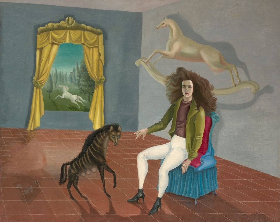 Self-Portrait / Inn of the Dawn Horse painting